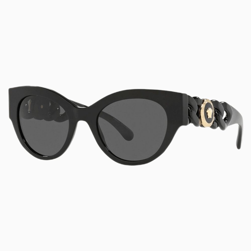Versace Medusa Chain Sunglasses in Black